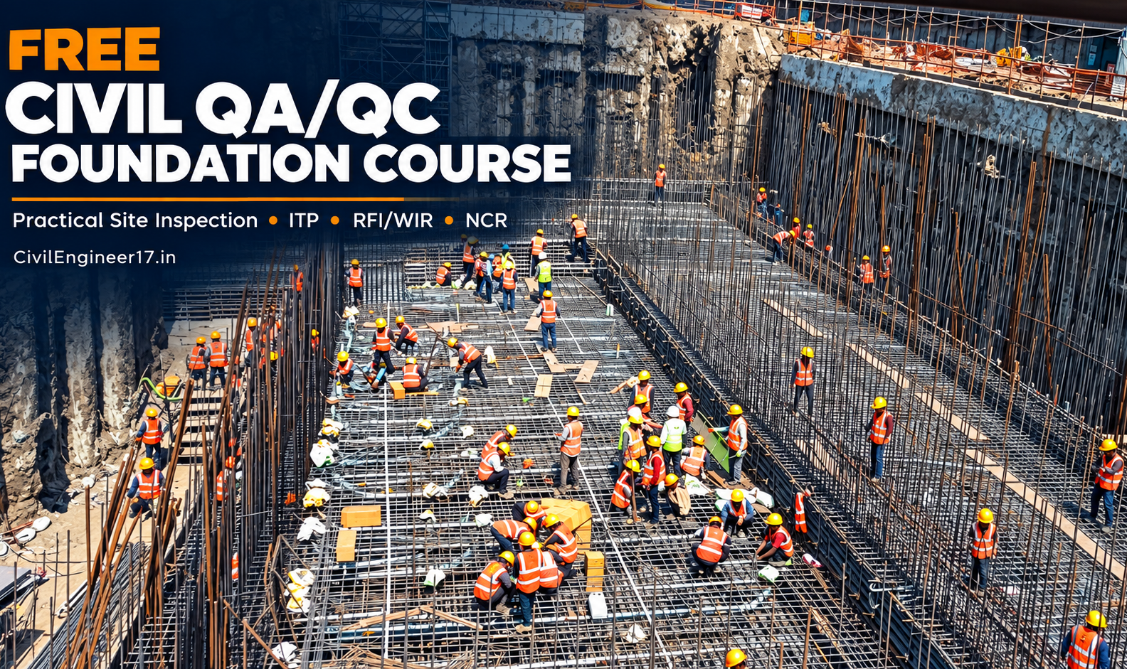 Free Civil QA QC Foundation Course practical construction site cover